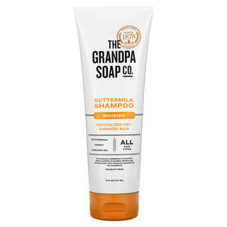 The Grandpa Soap Co., 酪乳洗髮水，滋養，8液量盎司（235毫升）