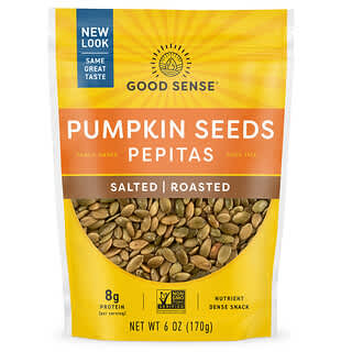 Good Sense, Pumpkin Seeds Pepitas, Salted, Roasted, 6 oz (170 g)