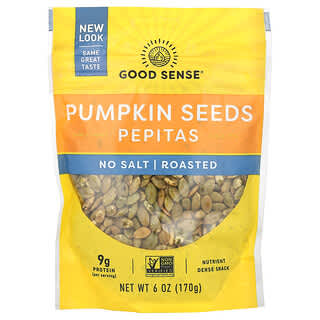 Good Sense, Pumpkin Seeds Pepitas, No Salt, Roasted, 6 oz (170 g)