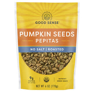 Good Sense, Pumpkin Seeds Pepitas, No Salt, Roasted, 6 oz (170 g)