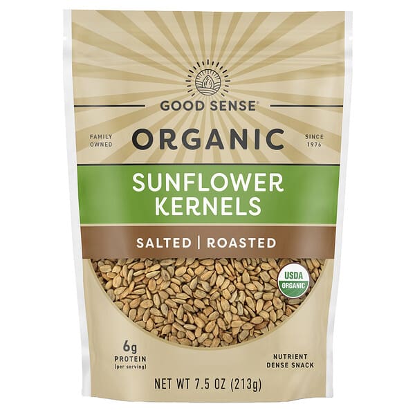 Good Sense, Organic Sunflower Kernels, Salted, Roasted, 7.5 oz (213 g) — product photo 1