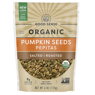 Good Sense, Organic Pumpkin Seeds Pepitas, Salted, Roasted, 6 oz (170 g)