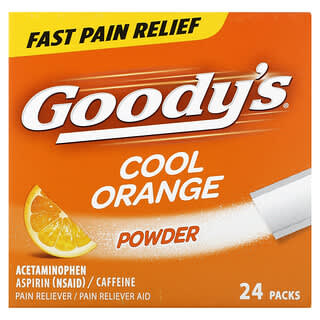 Goody's, Polvo para el dolor de cabeza con concentración extra, Naranja fresca, 24 paquetes