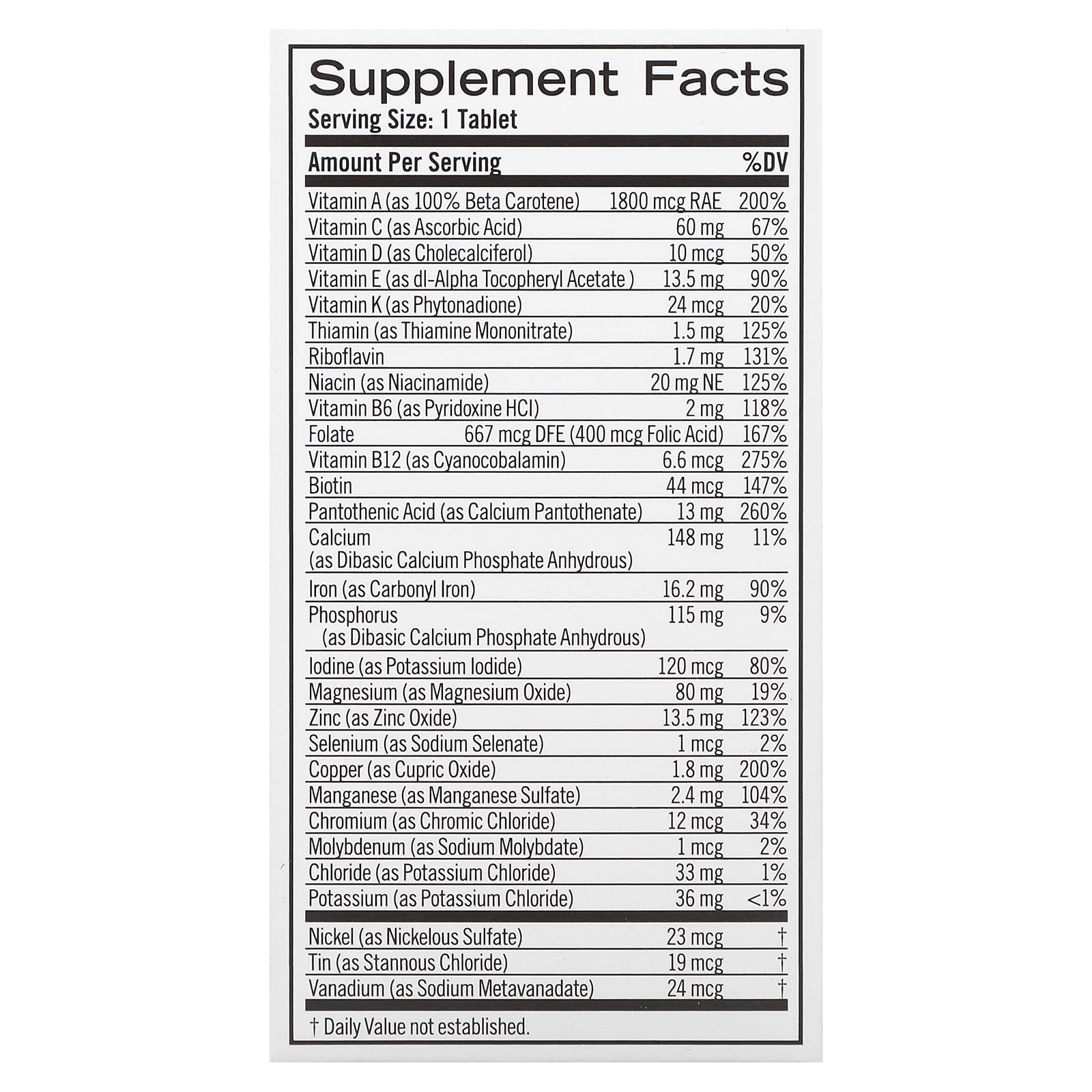 Geritol, Multivitamin/Multimineral Supplement, 40 Tablets