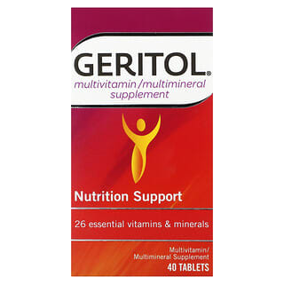 Geritol‏, מולטי-ויטמין/תוסף מולטי-מינרלים, 40 טבליות