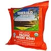 Emerald Cove, Nori du pacifique bio pour sushi, 50 feuilles, 125 g