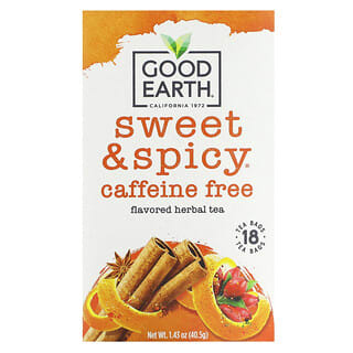 Good Earth Teas, Herbal Tea, Sweet & Spicy, Caffeine Free, 18 Tea Bags, 1.43 oz (40.5 g)