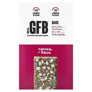 The GFB, Barritas sin gluten, Barras de avena y pasas`` 12 barritas, 58 g (2,05 oz) cada una
