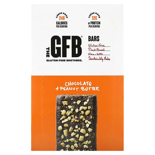 The GFB, Glutenfreie Riegel, Schokolade + Erdnussbutter, 12 Riegel, je 58 g (2,05 oz.)