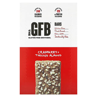 The GFB, Barres sans gluten, Canneberge + Amandes grillées, 12 barres, 58 g chacune