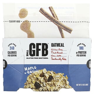 The GFB‏, Gluten Free Oatmeal, Maple + Raisin, 2.1 oz (60 g)