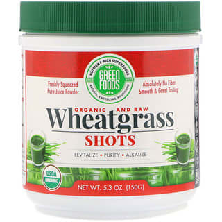 Green Foods, Shots d'Herbe de blé Bio & crue, 5.3 oz (150 g)