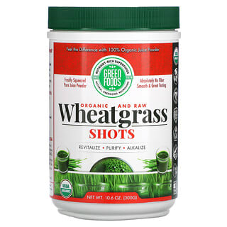 Green Foods, Organic and Raw, Wheatgrass Shots, 10.6 oz (300 g)