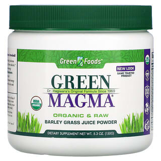 Green Foods Corporation, Magma vert biologique, jus d'herbe d'orge, 150 g (5,3 oz)
