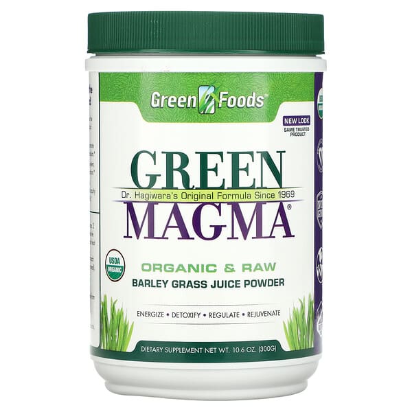 غرين فودز‏, مكمل Green Magma، عصارة عشب الشعير، 10.6 أونصة (300 جم)