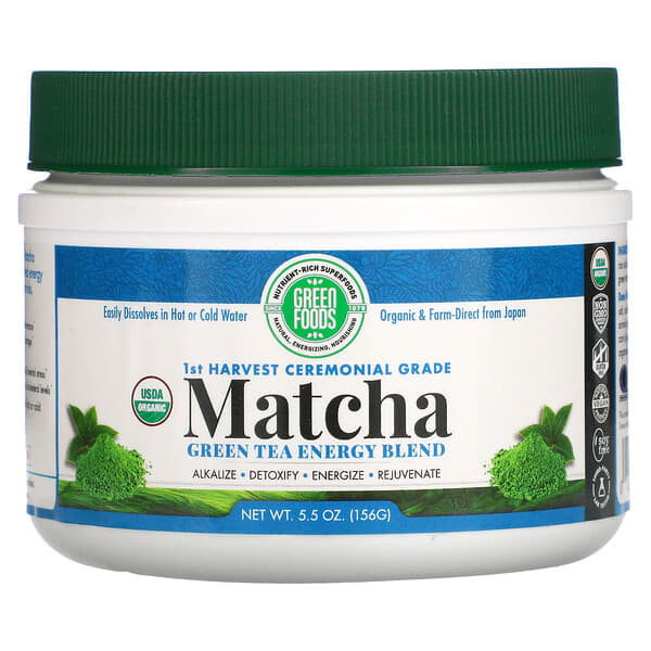 Green Foods Corporation, Matcha Green Tea Energy Blend, 5.5 oz (156 g)