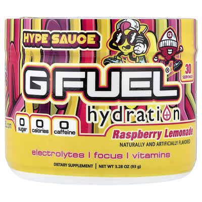 G FUEL, Hype Sauce, Hydration, Raspberry Lemonade, 93 g (3.28 oz)