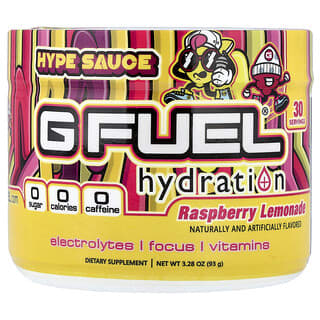G FUEL, Hype Sauce, Hydration, Raspberry Lemonade, 3.28 oz (93 g)