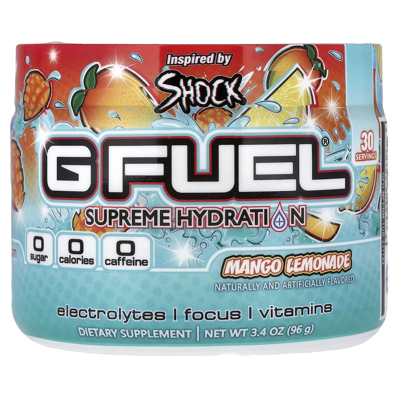 GFUEL, Supreme Hydration, манго и лимонад, 96 г (3,4 унции)