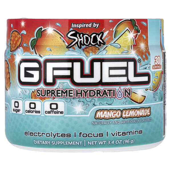 GFUEL, Supreme Hydration, Mango Lemonade, 3.4 oz (96 g)