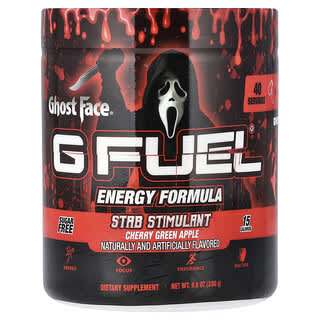 GFUEL, Ghost Face®, Stab Stimulant, Energy Formula, Cherry Green Apple, 9.9 oz (280 g)