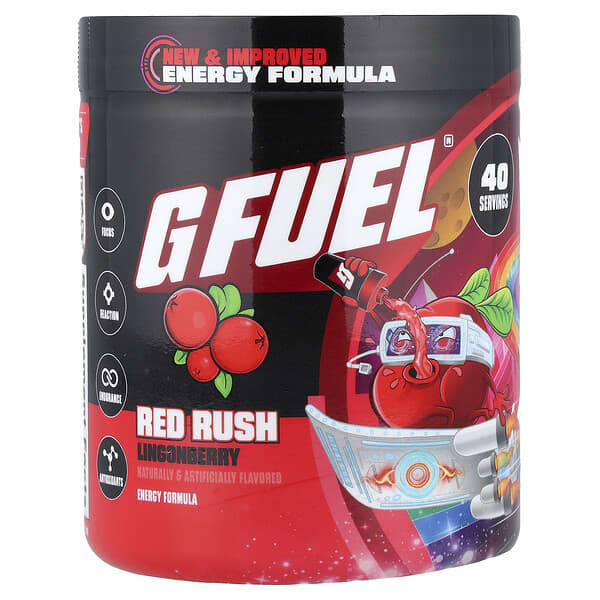 G FUEL, Energy Formula, Red Rush Lingonberry, 9.6 oz (272 g) — product photo 1
