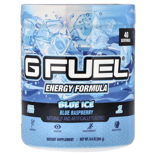 Energy Formula, Blue Ice, Blue Raspberry, 9.9 oz (280 g)