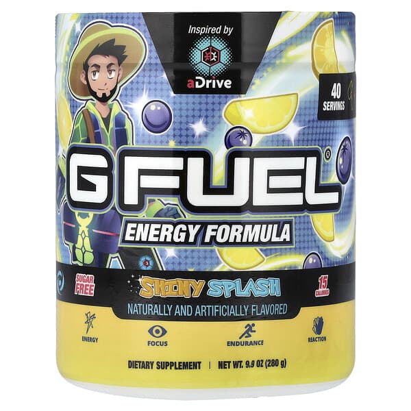 GFUEL, Energy Formula, Shiny Splash, 9.9 oz (280 g)