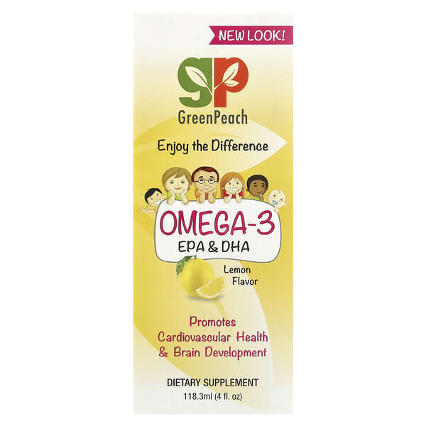 Omega 3 EPA & DHA, Lemon, 4 fl.oz (118.3 ml)