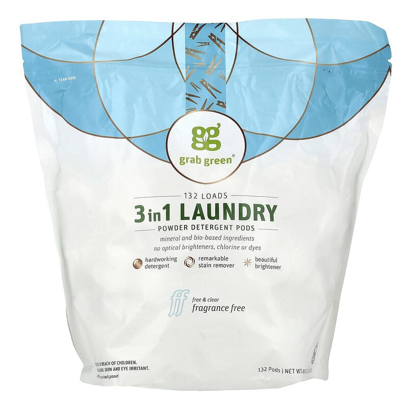3-in-1 Laundry Powder Detergent Pods, 3-in-1-Waschmittel-Pods in  Pulverform, ohne Duftstoffe,