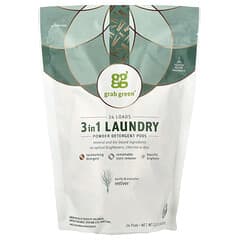 未開封 おまけ付 grab green 3in1 粉末洗剤 60回分 2個 3イン1洗濯洗剤パウダーポッド、ベチバー、24個、384g