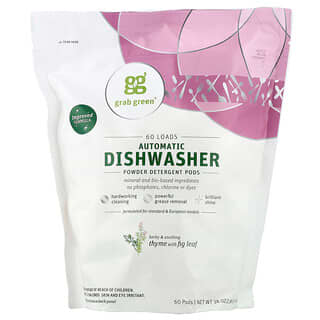 Grab Green, Détergent pour lave-vaisselle, thym/feuilles de figuier, 1 080 g (2 lbs 4 oz)