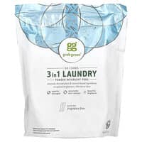 未開封 grab green 3in1 LAUNDRY 粉末洗剤 60回分 2個 3-in-1 Laundry Detergent Pods, Fragrance Free, 60 Loads, 2 lb 2 oz