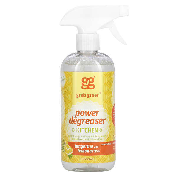 Grab Green, Kitchen Power Degreaser, Tangerine with Lemongrass, 16 oz (473 ml)
