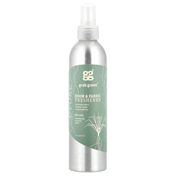 Grab Green, 실내 & 패브릭 청정제, 베티버, 7 oz (207 ml)