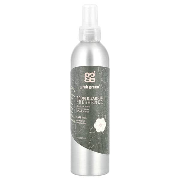 Grab Green, 룸 & 섬유 정화제, 치자, 207ml(7oz)
