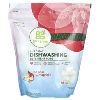Grab Green, Detergente para Lavavajillas Automáticos, Pera Roja con Magnolia, 2 lbs 4 oz (1080 g)