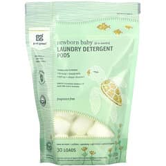Grab Green, Newborn Baby Laundry Detergent Pods,  0-4 Months, Fragrance Free, 30 loads