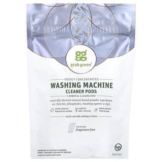 Grab Green, Washing Machine Cleaner Pods, Fragrance Free, 12.5 oz (354 g)