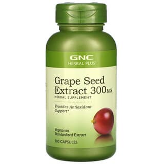 GNC, Herbal Plus, Extracto de semilla de uva, 300 mg, 100 cápsulas
