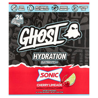 Ghost, Hydration Eletrólitos+, Limonada de Cereja Sonic®, 24 Bastões On-The-Go, 9 g (0,32 oz) Cada