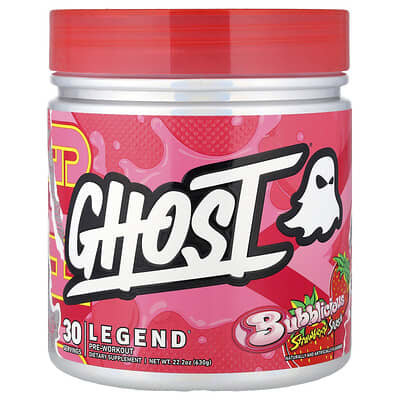 Ghost, Legend® Pre-Workout Formula, Bubblicious® Strawberry, 22.2 oz (630 g)