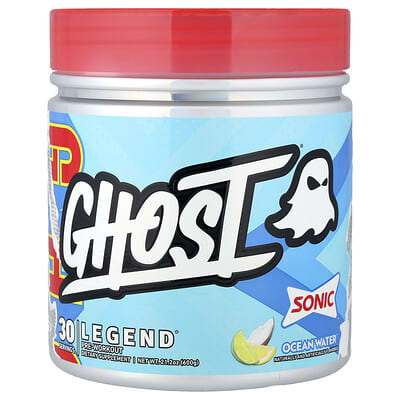 Ghost, Legend®, Pre-Workout Formula, Sonic, Sea Water, 21.2 oz (600 g)