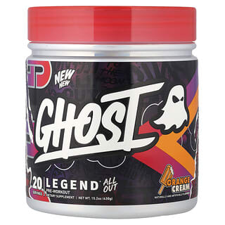 Ghost, Pré-treino Legend® All Out, Creme de Laranja, 430 g (15,2 oz)