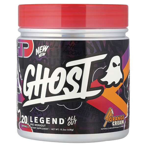 Ghost Legend® All Out Pre-Workout, Orange Cream, 15.2 oz (430 g)
