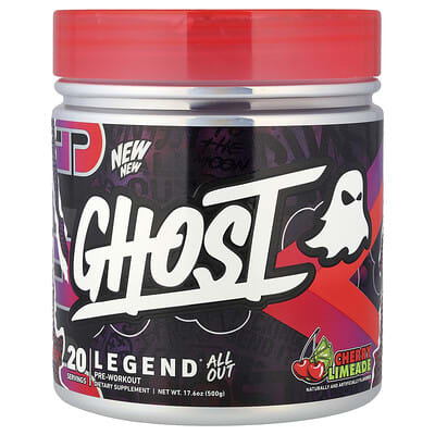 Ghost, Legend® Premium Pre-Workout Formula, Cherry Lemon Flavor, 17.6 oz (500 g)