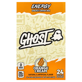 Ghost, Mistura para Bebida Energética, Creme de Laranja, 24 Bastões para On-The-Go, 6,5 g (0,23 oz) Cada