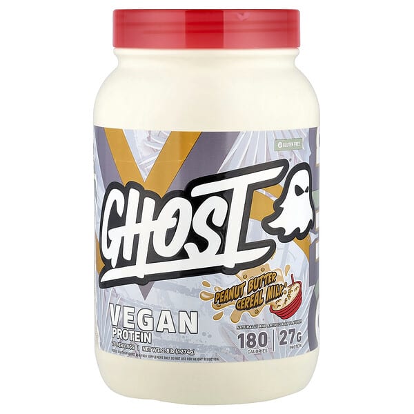 Ghost, Vegan Protein, Peanut Butter Cereal Milk®, 2.8 lb (1,274 g)