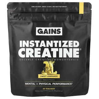 GAINS, Instantized Creatine®, Soluble Creatine Monohydrate, Sweet Lemonade, 8.78 oz (249 g)