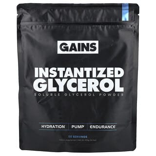 GAINS, Instantized Glycerol, Soluble Glycerol Powder, 14.11 oz (400 g)